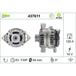 Alternator VALEO 437611 OE Ref 6204080