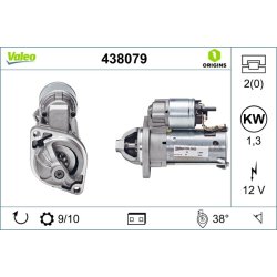 Démarreur VALEO 438079 pour MERCEDES CLASSE A, CLASSE B OE 0051511101 VALEO