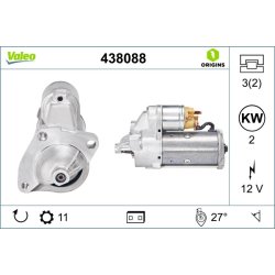 Démarreur VALEO 438088 pour VAUXHALL, RENAULT, OE 4402602 VALEO