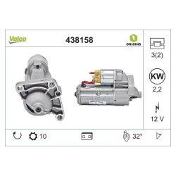 Starter Motor VALEO 438158 OE Ref 2330000Q0B