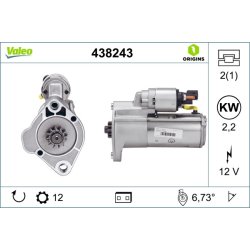 Starter Motor VALEO 438243 OE Ref 2H0911023A