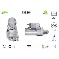 Starter Motor VALEO 438264 OE Ref 2789060800