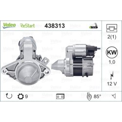 Démarreur VALEO 438313 pour CITROEN, PEUGEOT, TOYOTA OE 1612092880