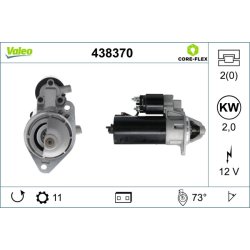 Démarreur VALEO 438370 pour AUDI, SEAT, SKODA, VW OE 02E911023L VALEO