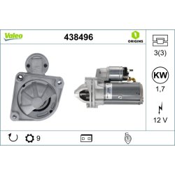 Démarreur VALEO 438496 pour FIAT, IVECO DUCATO, DAILY OE 51832949 VALEO