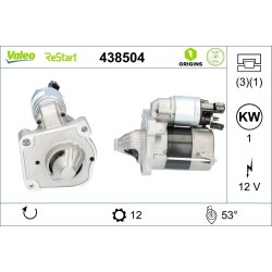 Démarreur VALEO 438504 pour CITROEN, DS, VAUXHALL, PEUGEOT VALEO