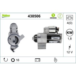 Démarreur VALEO 438506 pour BMW 3, 5, 7 OE 12418685988