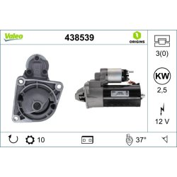 Démarreur VALEO 438539 pour ALFA ROMEO, FIAT OE 51810267 VALEO