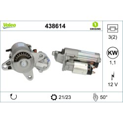 Démarreur VALEO 438614 pour FORD, MAZDA OE 1019852