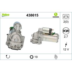 Démarreur VALEO 438615 pour FORD, JAGUAR MONDEO, TRANSIT, X-TYPE