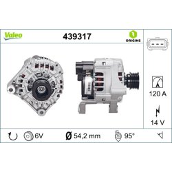 Alternateur VALEO 439317 pour BMW Série 3, Z3 OE 12317830791
