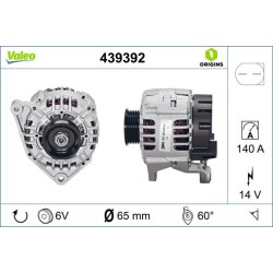 Alternator VALEO 439392 OE Ref 078903016AB