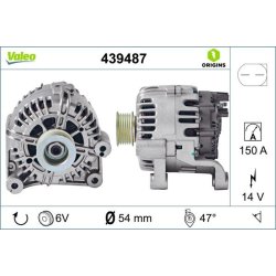 Alternator VALEO 439487 OE Ref 12317789980