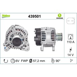 Alternator VALEO 439501 OE Ref 06F903023D