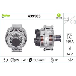 Alternator VALEO 439583 OE Ref 6421540302