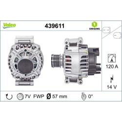Alternator VALEO 439611 OE Ref 2711541402