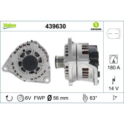 Alternator VALEO 439630 OE Ref 1608840980