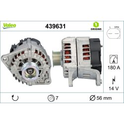 Alternateur VALEO 439631 pour FIAT, IVECO DUCATO, DAILY OE 504280010 VALEO