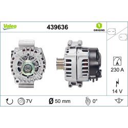 Alternator VALEO 439636 OE Ref 12314595890