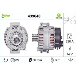 Alternator VALEO 439640 OE Ref 12317573754