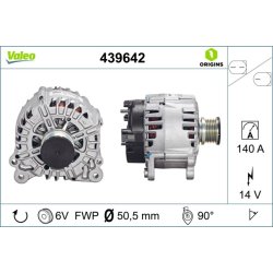 Alternator VALEO 439642 OE Ref 03G903016E