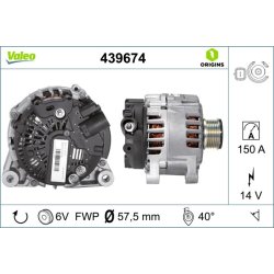 Alternator VALEO 439674 OE Ref 5702E3