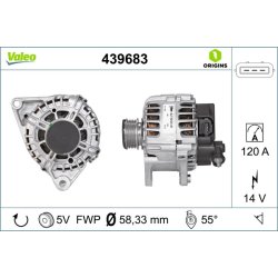 Alternateur VALEO 439683 pour HYUNDAI, KIA OE 37300-2A600 VALEO