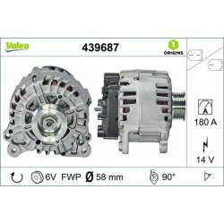 Alternateur VALEO 439687 pour VW Touareg OE 059903023G VALEO