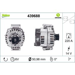 Alternateur VALEO 439688 pour MERCEDES CLASSE S OE 0141543402 VALEO