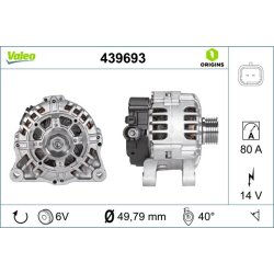 Alternator VALEO 439693 OE Ref 5702A3