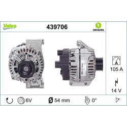Alternator VALEO 439706 OE Ref 5705NY