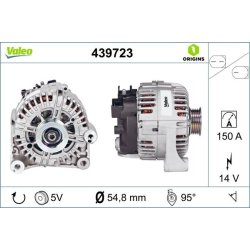 Alternateur VALEO 439723 pour MINI MINI OE 12317823291 VALEO