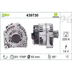 Alternateur VALEO 439730 pour BMW Série 5, X3 OE 12318507625 VALEO