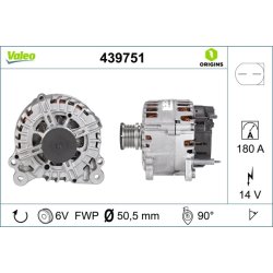Alternator VALEO 439751 OE Ref 03G903023F
