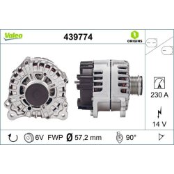 Alternator VALEO 439774 OE Ref 059903023L