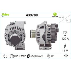 Alternator VALEO 439780 OE Ref 51880173