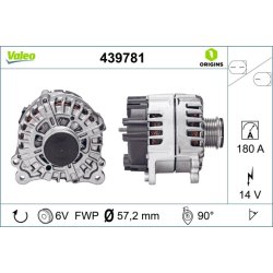Alternateur VALEO 439781 pour AUDI A7 OE 059903018T VALEO