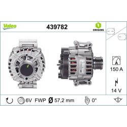 Alternator VALEO 439782 OE Ref 06H903016S