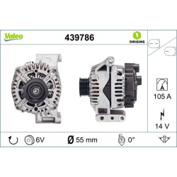 Alternator VALEO 439786 OE Ref 51880174