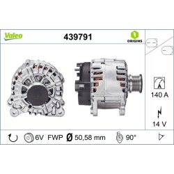 Alternator VALEO 439791 OE Ref 03L903023K