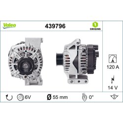Alternateur VALEO 439796 pour FIAT, FORD OE 51892460