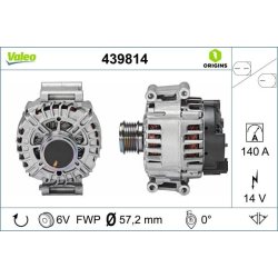 Alternator VALEO 439814 OE Ref 06J903023A