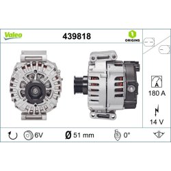 Alternator VALEO 439818 OE Ref 0009067702