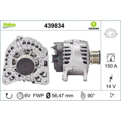 Alternateur VALEO 439834 pour DACIA, RENAULT, OE 231007281R