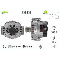 Alternator VALEO 439836 OE Ref 0009068802