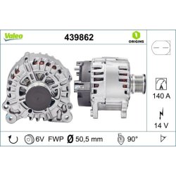 Alternator VALEO 439862 OE Ref 03L903024S