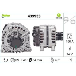 Alternator VALEO 439933 OE Ref 9810525380