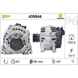 Alternator VALEO 439944 OE Ref 1873207