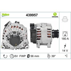 Alternator VALEO 439957 OE Ref 1870357