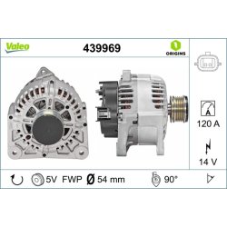Alternateur VALEO 439969 pour RENAULT, CLIO, MODUS OE 7711368103 VALEO